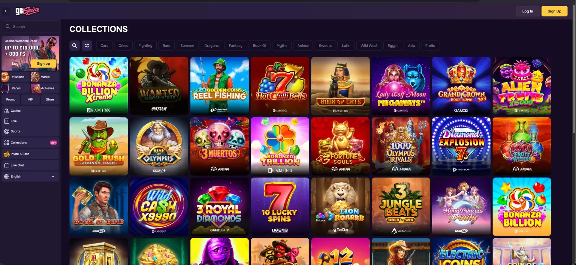 GTspins themed game collections