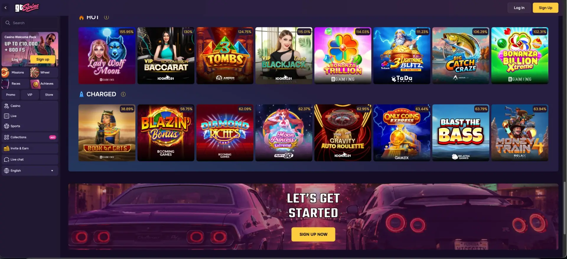 GTspins hot games and free spins