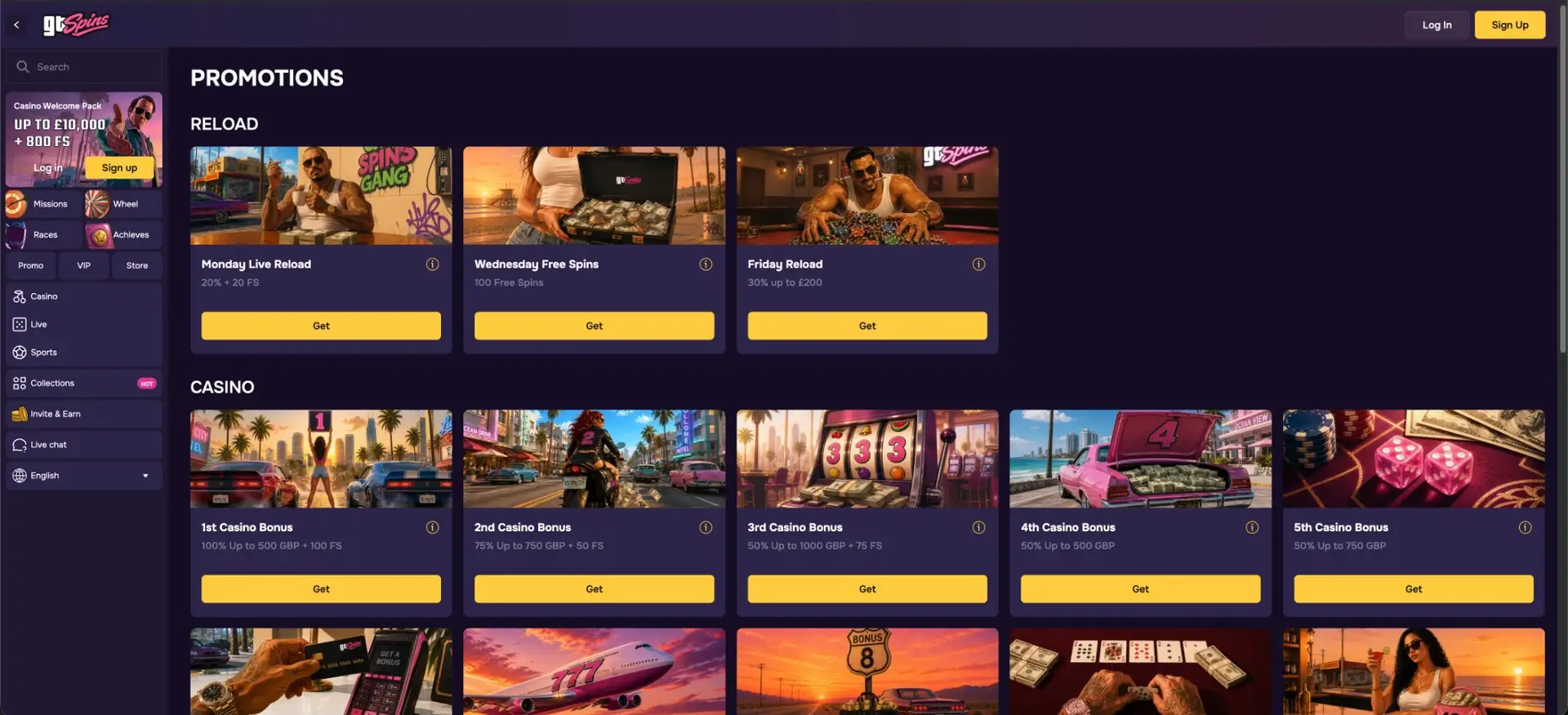 GTspins casino promotions