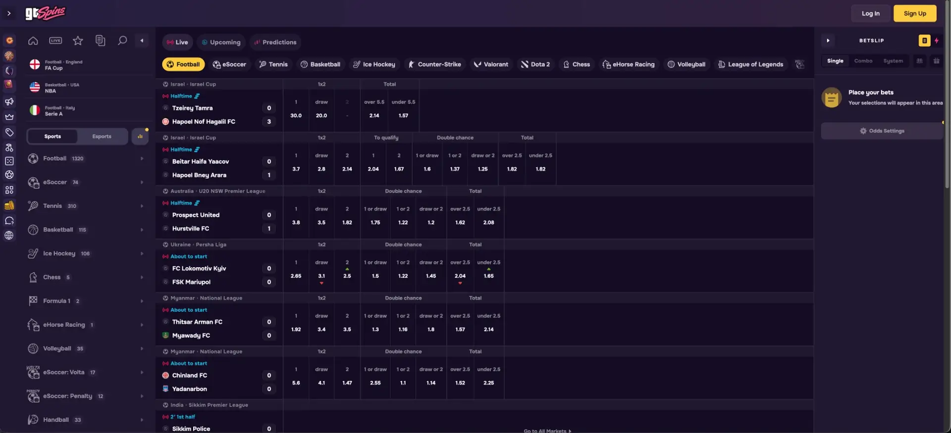 GTspins sportsbook