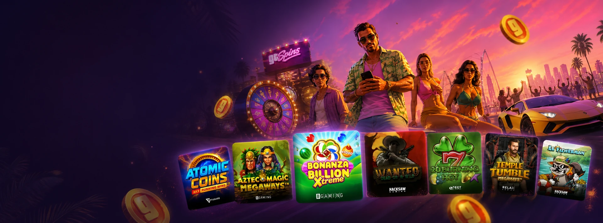 GTspins Casino at GTspins Casino UK GTspins Casino welcome banner